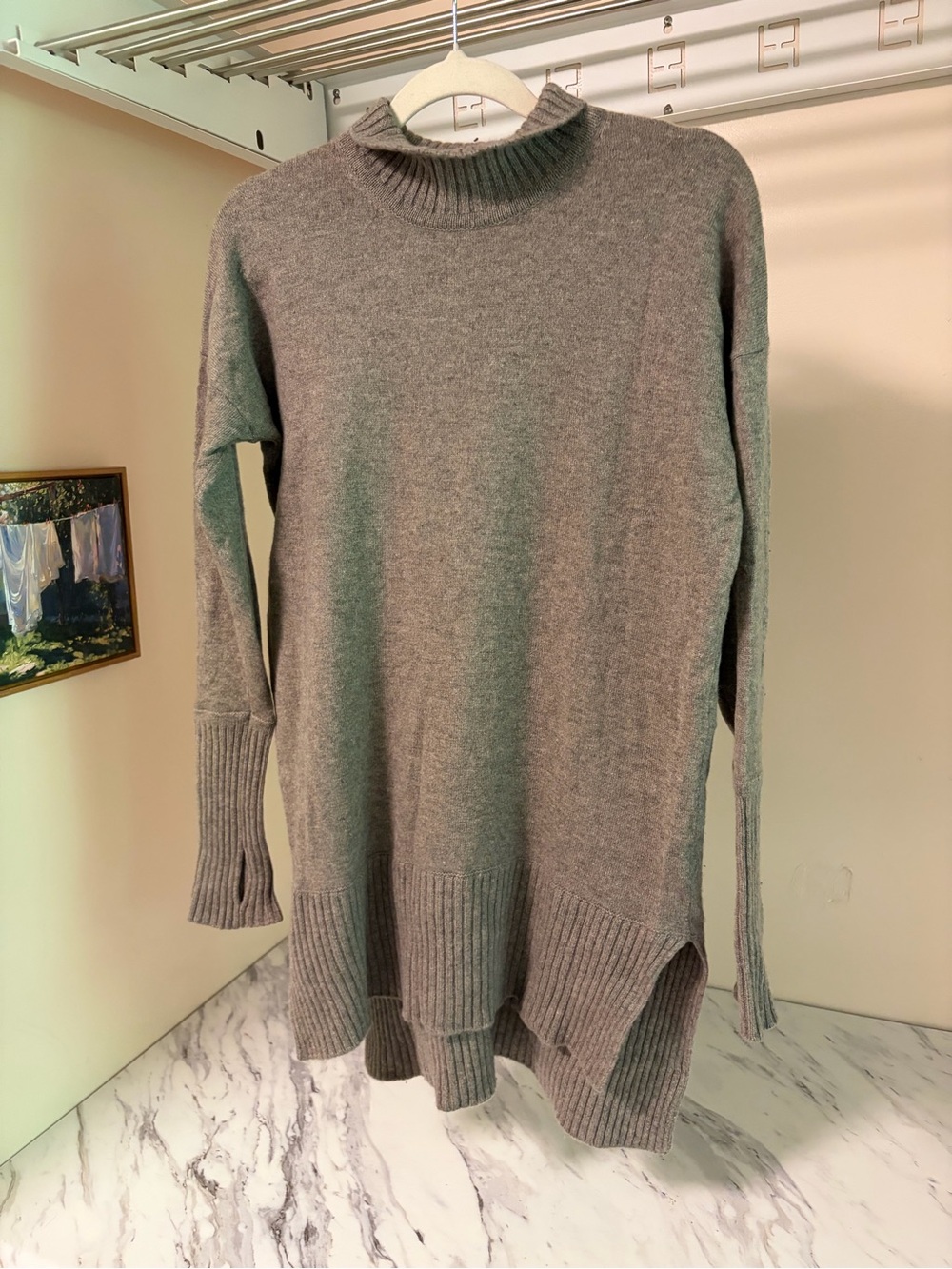 Cynthia Rowley 100% Cashmere Tunic Sweater w/ Thumbhole- XS